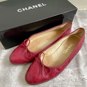 CHANEL Ballet Flats Pumps Ribbon Flats 36 - Picture 1 of 10