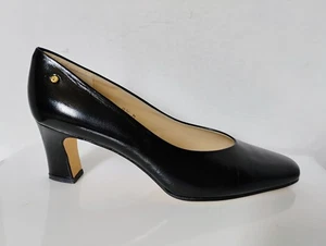 Zapatos de salón clásicos de cuero negro Etienne Aigner "Taylor" de colección años 80 NUEVOS 8 1/2-M España - Imagen 1 de 18