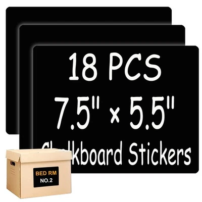 Chalkboard Labels Extra Large Waterproof Adhesive Rectangles Chalkboard Stick... - Image 1 of 4