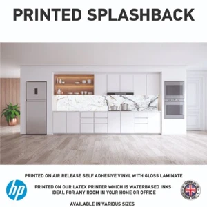 Marmor Küche Splashback selbstklebend bedruckt laminiert Vinyl 3Mtr MS020 - Bild 1 von 1