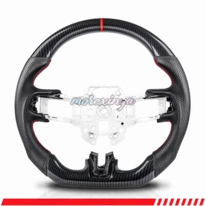 💘Hydro Dip Carbon Fiber Steering Wheel For Ford Mustang GT350 EcoBoost 2018-23 - Picture 1 of 7