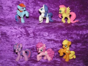 My little Pony G4 Mane Six Set 1 Pinkie Fluttershy Apple Rarity Rainbow Twilight - Bild 1 von 1