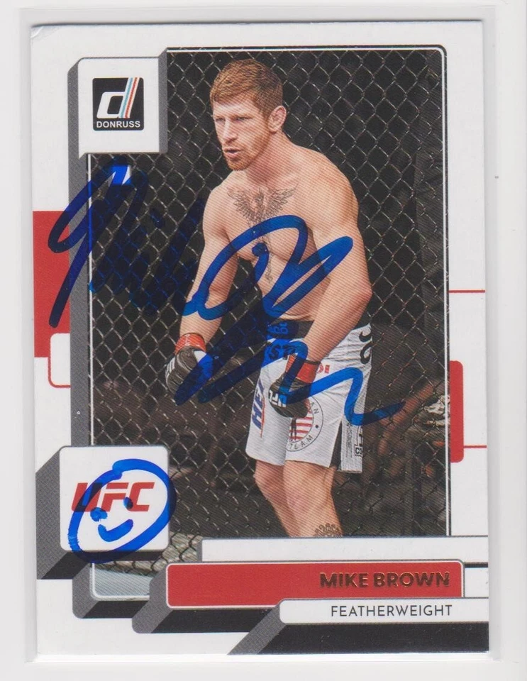 MIKE BROWN UFC AUTOGRAPHED CARD THRU THE MAIL VERY RARE DINGED TOP LEFT CORNER - Image 1 of 1