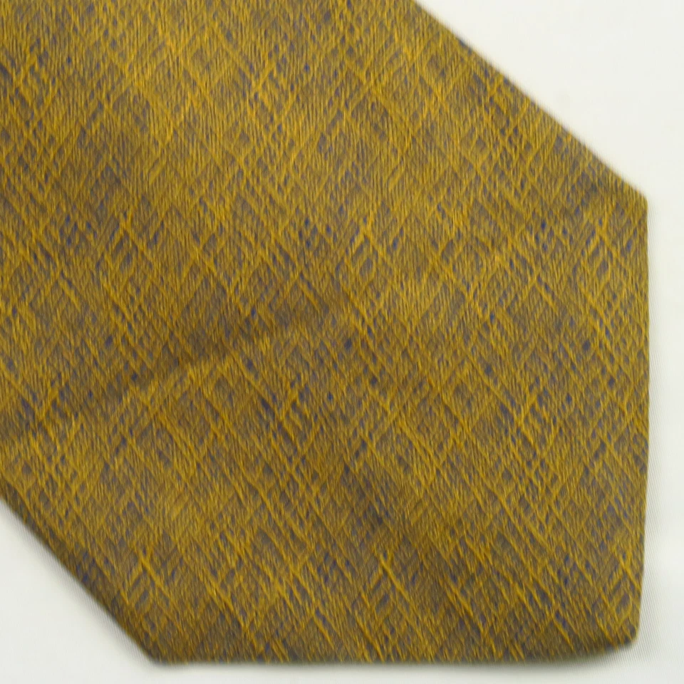Vintage Perry Ellis Portfolio Gold Purple Woven Neck Tie 56x3.75 80s 70s Class - Image 1 of 4