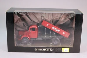 ZE110 MINICHAMPS 1/43 CAMION BENNE MERCEDES L3500 KOHLEN REF 439350002 EDL NB - Imagen 1 de 3