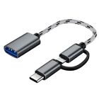 Tablet 2 In 1 Adapter Male To Female Micro Usb/type-c To Usb 3.0 Otg Cable