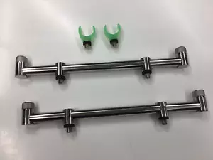TMC 2 x 2 Rod stainless Steel buzz bars. 16mm, Solid, + 2 X Free Butt Rests... - Picture 1 of 3