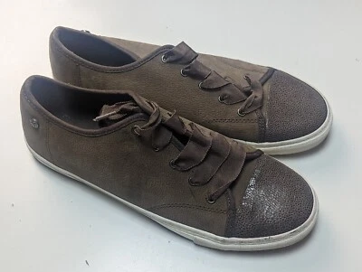 Isaac Mizrahi Live Cap Toe Sneakers Brown Suede Slip On Women Sz 10 M - Image 1 of 4