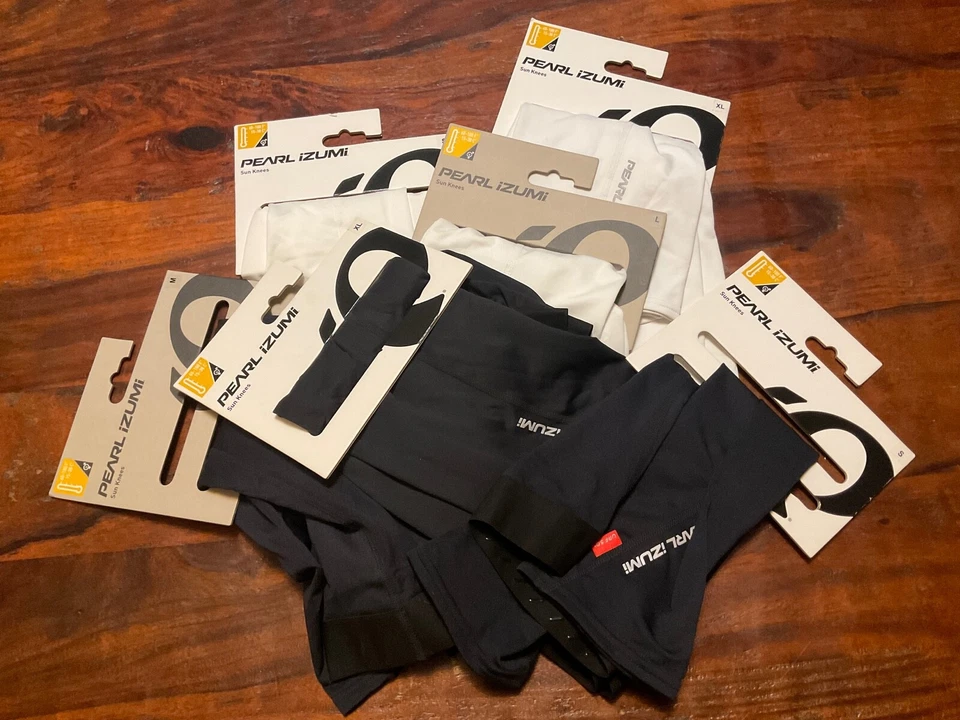 全新带标签 Pearl Izumi 骑行 Sun Knees 黑色,白色加热器不同尺寸 — 第 1/1 张图片