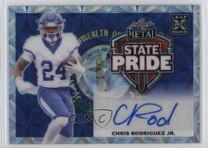 2023 Leaf Metal Silver Kaleidoscope /5 Chris Rodriguez Jr #SP-CRJ Rookie Auto RC