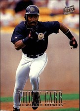 1996 Ultra Milwaukee Brewers Baseball Card #362 Chuck Carr
