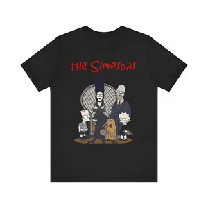 The Simpsons Munsters Tee Shirt Homer Marge Lisa Bart and Maggie - Picture 1 of 13