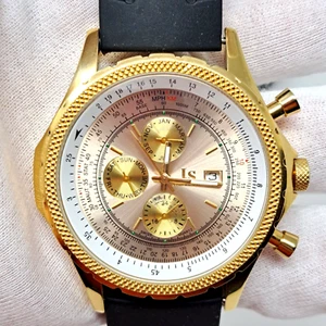 Joshua & Sons Navigator Beaded Bezel Multi-Function Watch w/ Rubber Strap JS-10T - Picture 1 of 21