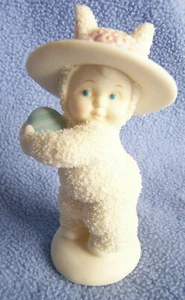 Huevo de Pascua Dept 56 /blanco BEBÉ NIEVE BEBÉS - Bola 4" tll etiqueta de papel conejito de nieve - Imagen 1 de 3