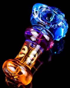 Pipa manuale Cheech™ 4" vetro glicerina FREEZABILE tabacco pipa cucchiaio pipa ARANCIONE USA - Foto 1 di 5