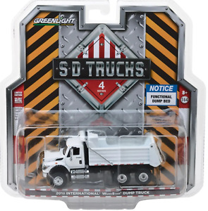 Greenlight 1/64 SD Trucks 4 2018 International WorkStar White Dump Truck