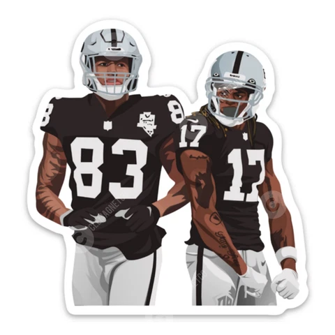 Darren Waller Davante Adams Las Vegas RAIDERS MAGNET - Oakland NFL Vinyl Cover