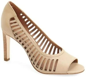 Bomba de punta abierta natural ""Harbor"" para mujer Elie Tahari EU 39/EE. UU. 9 - Imagen 1 de 2