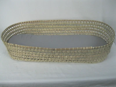 Berço vintage Wicker Moses cesta bebê cama berçário boho 29,5" x 15". - Imagem 1 de 3
