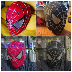 1:1 Spiderman Toby Maguire 3D Mask Wearable Cosplay Prop Handmade Halloween Gift - Picture 1 of 29