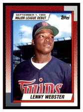 1990 Topps Major League Debut 1989 #136 LENNY WEBSTER Minnesota Twins