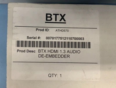 Desincrustador de audio Atlona AT-HD570 BTX HDMI 1.3 Foto 1 de 4