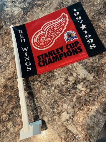 Vintage Detroit Red Wings 1997-1998 Stanley Cup Champions Car Flag Fremont Die Cover