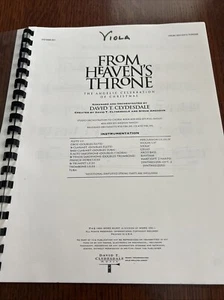 Viola Sheet Music FROM HEAVEN'S THRONE Clydesdale Celebration Of Christmas - Picture 1 of 6