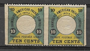 GERMANY HAMBURG AMERICAN PACKET PAIR IMPEF VERTICAL - Picture 1 of 1