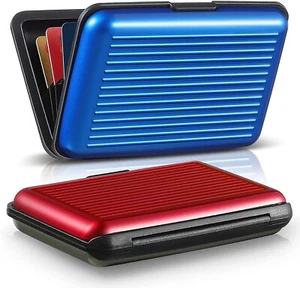 Business Credit Card Holder Slim RFID Blocking Aluminum Metal Wallet Card Case - Picture 1 of 19