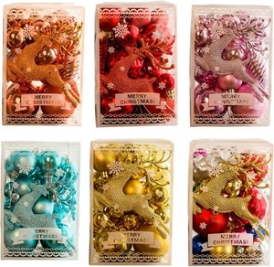 30PCS Christmas Glitter Ball Ornaments Xmas Tree Ball Hanging Party Home Decor - Picture 1 of 22