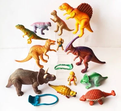 ¡Lote de figuras de juguete Playskool DEFINITIVAMENTE DINOSAURIOS de colección de los años 80! Foto 1 de 4