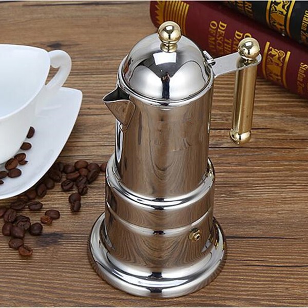 Thickened Italian Espresso Maker Stainless Steel Mocha Coffee Maker Pot for Photo Related
