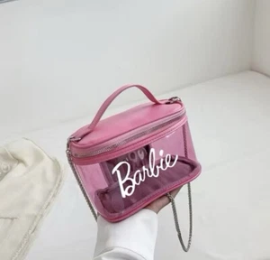 Pink Minimalist Transparent Jelly Statement Handbag Purse Ladies Tote Accessory - Picture 1 of 5