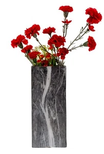 Exklusive hochwertige Blumenvase - Höhe 34,5 cm - Dekovase marmoriert modern - Bild 1 von 2