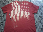 Medium Converse American flag burgundy armpit damaged T Shirt