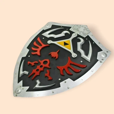 Fully Handmade Link Dark Hylian Shield Replica from Video Game (Black Edition) - Image 1 of 3