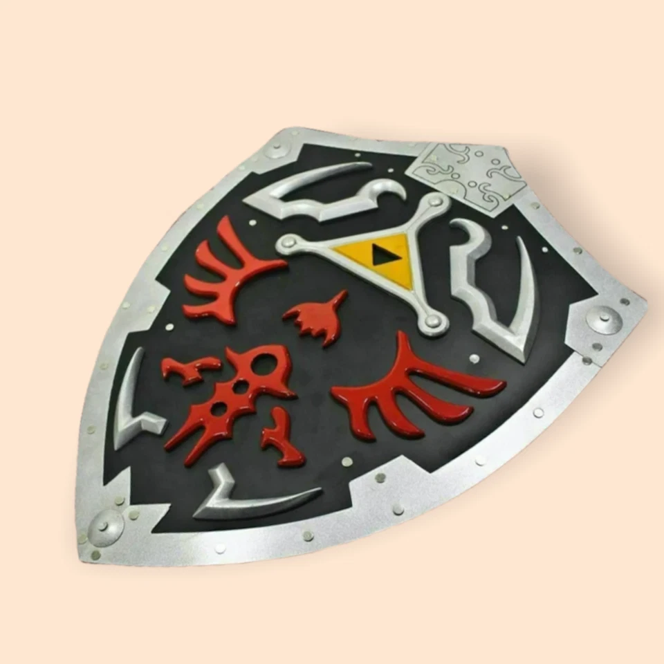 Fully Handmade Link Dark Hylian Shield Replica from Video Game (Black Edition) - Image 1 of 3