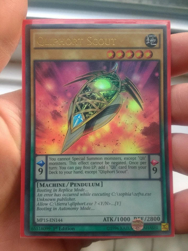 MP15-EN144 Qliphort Scout Ultra Rare 1st edition Yu-Gi-Oh new mint sleeved - Photo 1/1