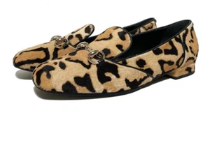 Gucci Leopard Halaco Horsebit Pumps Loafers Made in Italy 36.5 - Picture 1 of 10