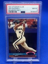 1991 Topps Stadium Club Members Only Jeff Bagwell Astros RC Rookie PSA 8 NM-MT