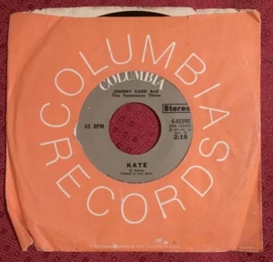 Johnny Cash & The Tennessee Three - KATE / The Miracle Man 1972 Columbia EX TEST - Picture 1 of 5