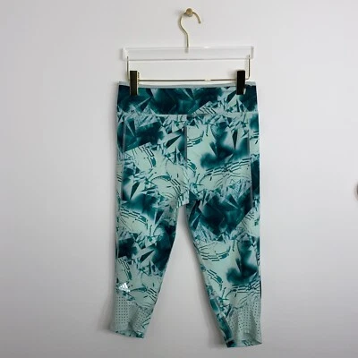 Adidas Supernova Women’s Size Small S Workout Capri Leggings Blue Green - Image 1 of 4