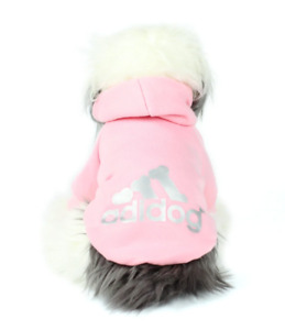 Dog Shirt Adidog Dog SweatShirt Clothes Warm Hoodie Coat Hooded Sweatshirt NEW 