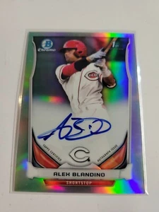 2014 Bowman Chrome Alex Blandino Refractor RC Autograph #BCA-AB Reds - Bild 1 von 2