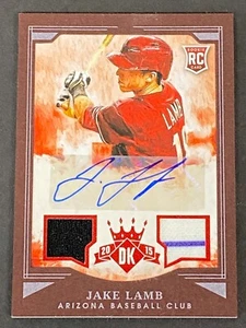 Jake Lamb 2015 Panini Diamond Kings Auto/Dual Patch RC #162 #ed 51/99 - Picture 1 of 10