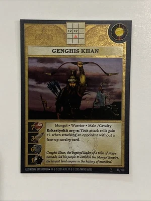 Genghis Khan #81/100 Anacronismo CCG TCG History Channel casi nuevo Foto 1 de 2