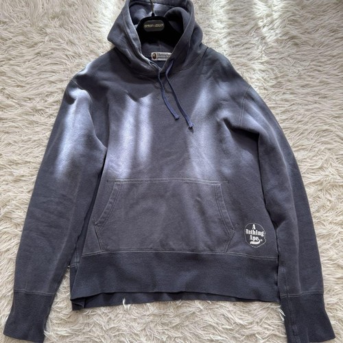 A BATHING APE (BAPE) Felpa con cappuccio Abasing Ape taglia L dissolvenza