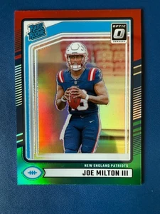 2024 Panini Donruss - Joe Milton III #319 Anteprima Ottica Rosso e Verde Prizm (RC) - Foto 1 di 2