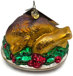 Christopher Radko Turley Time Platter Thanksgiving Dinner Christmas Ornament - Picture 1 of 11